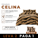 [LEVE 2 PAGUE 1] Edredom Celina em Algodão e Percal (Maciez e Elegância) +2 BRINDES: Capas para Travesseiro